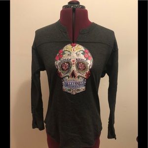 So Nikki sugar skull sweatshirt